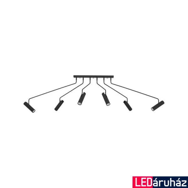 Nowodvorski EYE SUPER több ágú függeszték, fekete, GU10 foglalattal, 6x35W, TL-6505
