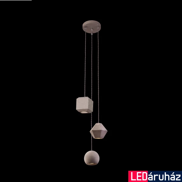 Nowodvorski GEOMETRIC több ágú függeszték, szürke, GU10 foglalattal, 3x35W, TL-9695