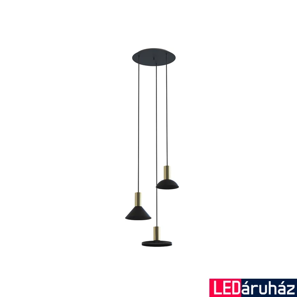 Nowodvorski HERMANOS több ágú függeszték, fekete, GU10 foglalattal, 3x10W, TL-8030