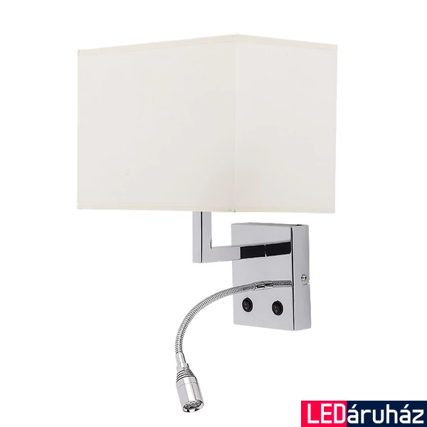 Nowodvorski HOTEL fali lámpa, olvasókarral, krém, E27 foglalattal, 1x42W, TL-6800