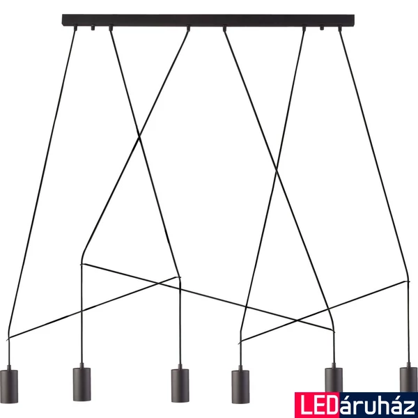 Nowodvorski IMBRIA több ágú függeszték, fekete, GU10 foglalattal, 6x35W, TL-9675