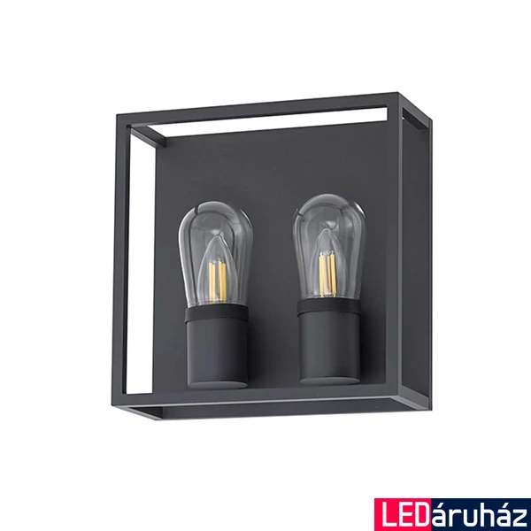 Nowodvorski MARGOT kültéri fali lámpa, fekete, E14 foglalattal, 2x10W, TL-10503