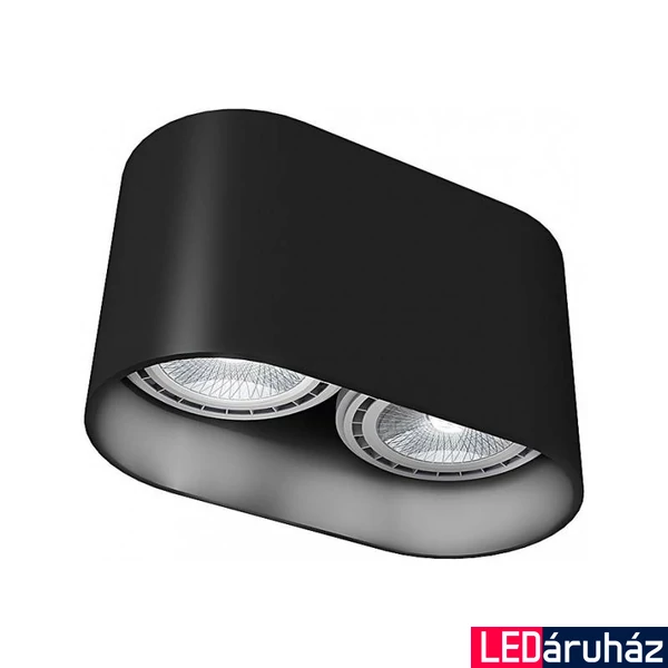 Nowodvorski OVAL mennyezeti lámpa, fekete, GU10 foglalattal, 2x75W, TL-9240