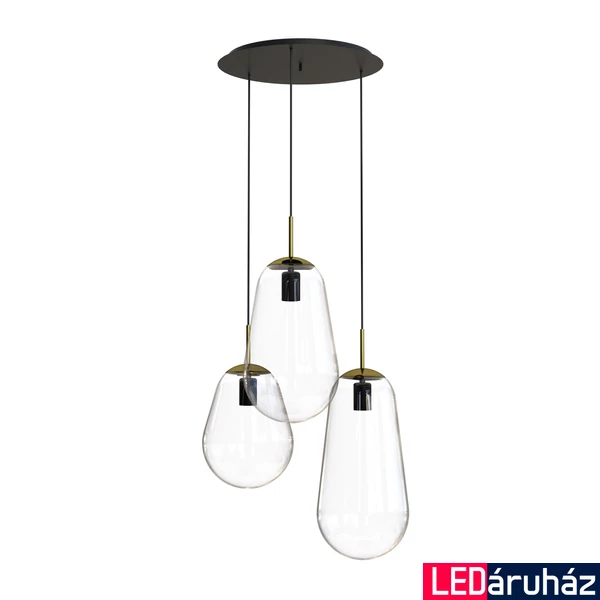 Nowodvorski PEAR több ágú függeszték, fekete, E27 foglalattal, 3x28W, TL-7794