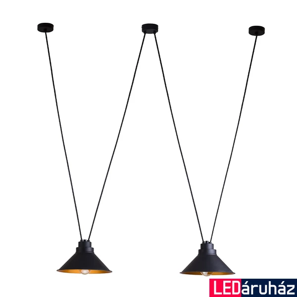 Nowodvorski PERM több ágú függeszték, fekete, E27 foglalattal, 2x42W, TL-9147