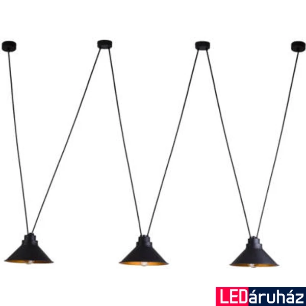 Nowodvorski PERM több ágú függeszték, fekete, E27 foglalattal, 3x42W, TL-9146