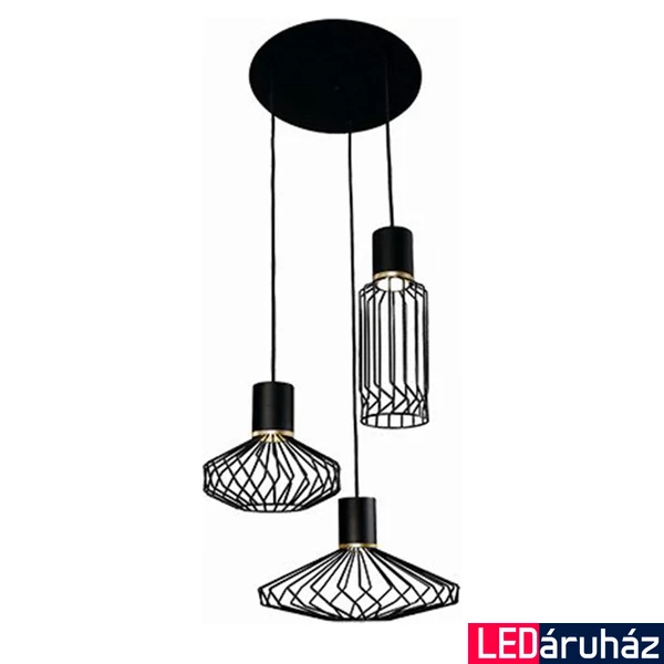 Nowodvorski PICO több ágú függeszték, fekete, GU10 foglalattal, 3x35W, TL-8863