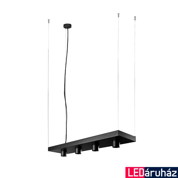 Nowodvorski PLANT 1 ágú függeszték, polc funkcióval, fekete, GU10 foglalattal, 4x28W, TL-9381