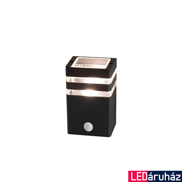 Nowodvorski RIO kültéri fali lámpa, mozgásérzékelővel, fekete, E27 foglalattal, 1x28W, TL-7017