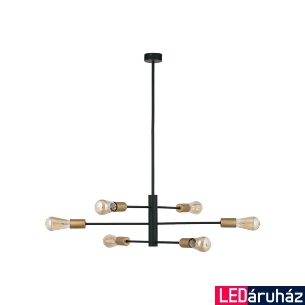 Nowodvorski ROTOR több ágú függeszték, fekete, E27 foglalattal, 6x42W, TL-7937
