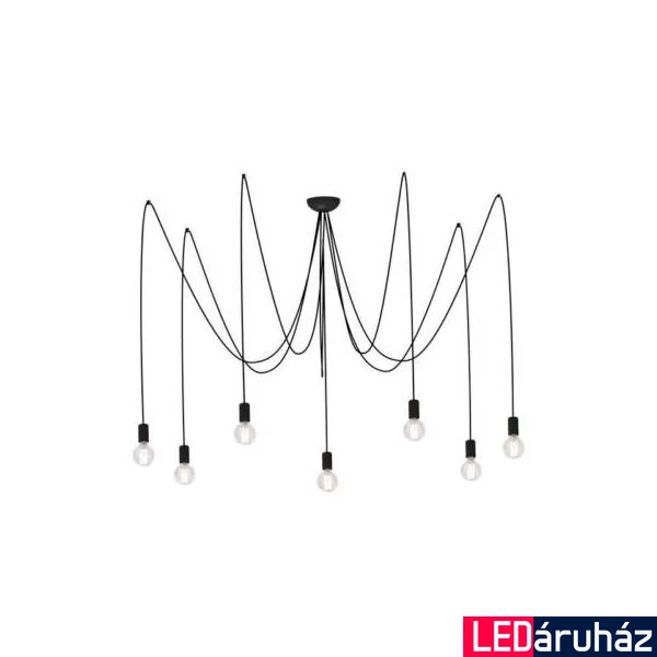 Nowodvorski SPIDER BLACK több ágú függeszték, fekete, E27 foglalattal, 7x42W, TL-6785