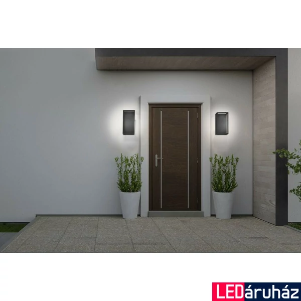 Nowodvorski SYMMETRY kültéri fali lámpa, szürke, Beépített LED, 1x7W, 212 lm, TL-8176