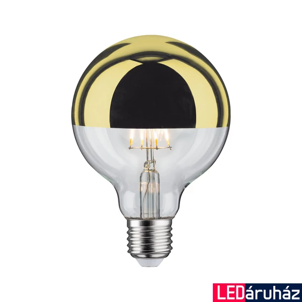 Paulmann 28675 Design fényforrás, tükör hatású, arany, fényerőszabályozható, arany, 2700K melegfehér, E27 foglalat, 600 lm