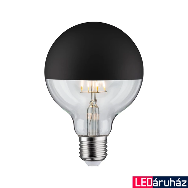 Paulmann 28676 Design fényforrás, tükör hatású, matt fekete, fényerőszabályozható, fekete, 2700K melegfehér, E27 foglalat, 600 lm