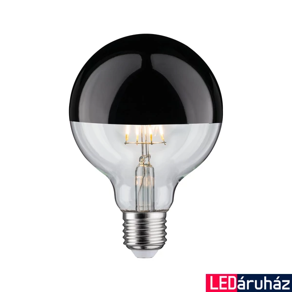 Paulmann 28677 Design fényforrás, tükör hatású, fekete króm, fényerőszabályozható, fekete, 2700K melegfehér, E27 foglalat, 600 lm