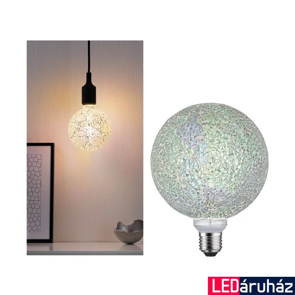 Paulmann 28745 Design fényforrás, mozaik hatású, fehér, fényerőszabályozható, fehér, 2700K melegfehér, E27 foglalat, 470 lm
