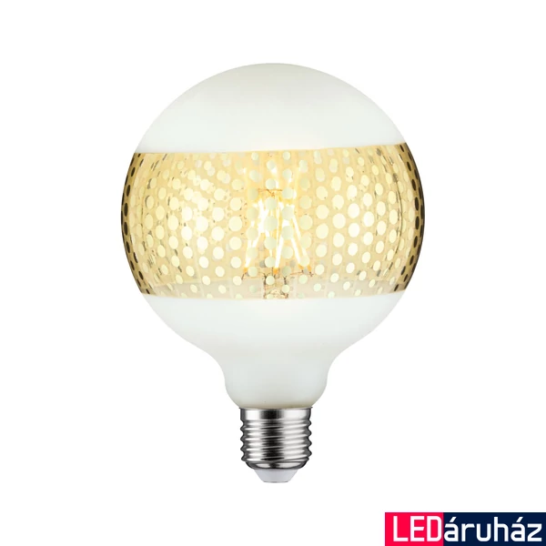 Paulmann 28770 Design fényforrás, tükörgyűrű effekt, arany, fényerőszabályozható, fekete, 2700K melegfehér, E27 foglalat, 420 lm