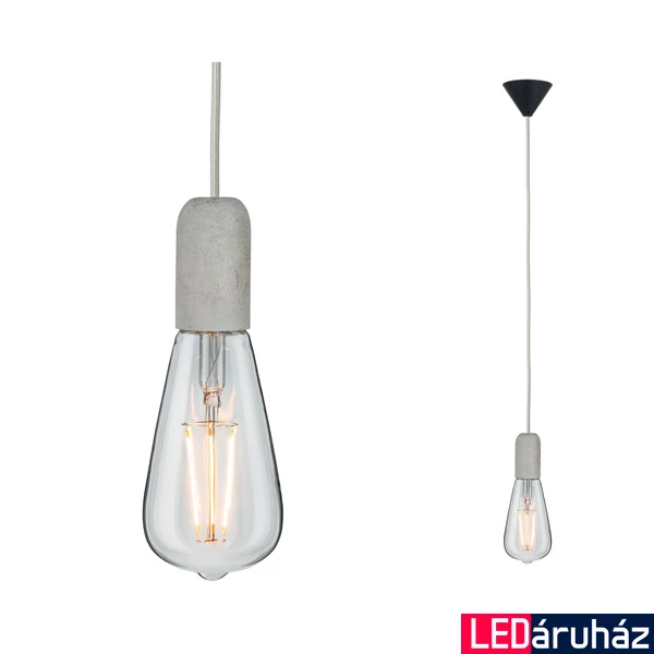 Paulmann 50388 Neordic Jano 1 ágú függeszték, bura néküli, beton, szürke, E27 foglalat, IP20