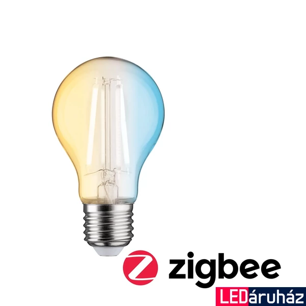 Paulmann 50393 fényforrás, okos filament, Tunable White, Zigbee, üveg, 2200K-6500K változtatható, E27 foglalat, 470 lm