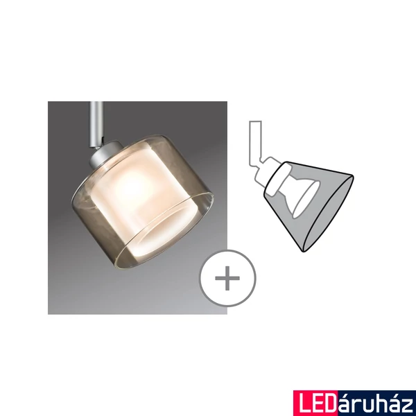 Paulmann 70174 URail Decosystem Twice bura GU10 foglalathoz, üveg