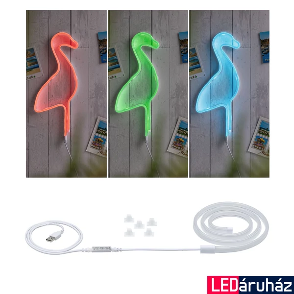 Paulmann 70557 Neon Colorflex LED szalag, formára hajlítható, USB csatlakozóval, fehér, beépített LED, 10 lm