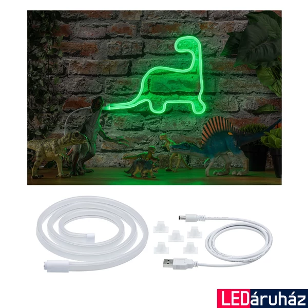 Paulmann 70563 Neon Colorflex LED szalag, formára hajlítható, USB csatlakozóval, fehér, zöld, beépített LED, 10 lm, IP20