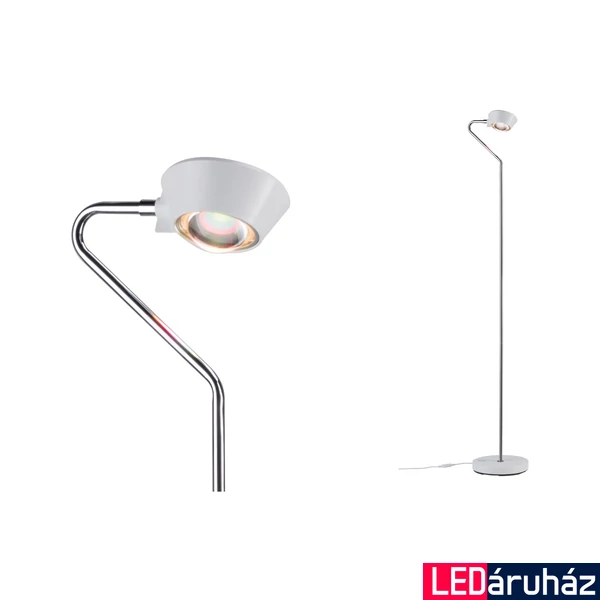 Paulmann 70920 Ramos állólámpa, színes, irizáló fóliával, forgatható lámpafejjel, króm, 2700K melegfehér, beépített LED, 560 lm