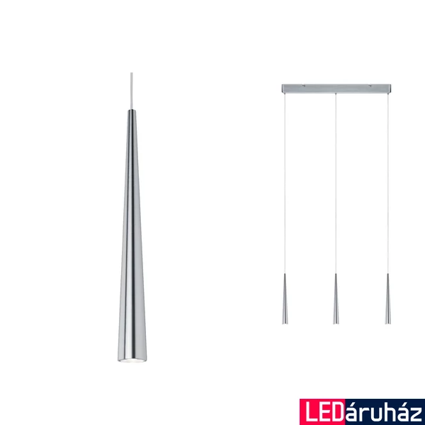 Paulmann 70930 Gutta több ágú függeszték, szálcsiszolt, 2700K melegfehér, beépített LED, 600 lm, IP20