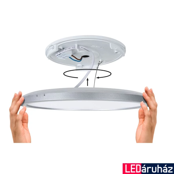 Paulmann 71019 LED Panel Atria Shine mennyezeti lámpa, króm, 4000K természetes fehér, 2.200 lm, IP20