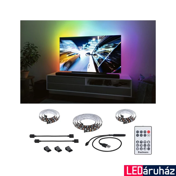 Paulmann 78880 USB Led strip Dynamic LED szalag, fekete, 