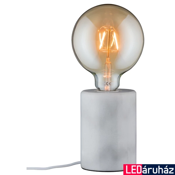 Paulmann 79601 Neordic Nordin asztali lámpa, bura néküli, márvány, fehér, E27 foglalat, IP20