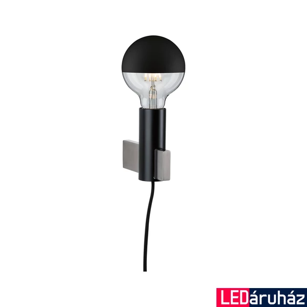 Paulmann 79762 Neordic Aik fali lámpa, bura nélküli, design, fekete, E27 foglalat, IP20