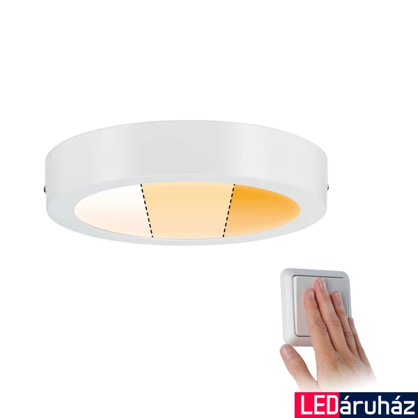Paulmann 79795 Carpo LED panel, 225 mmx225 mm, kerek, 3-step-dim to warm, fehér, 2300K-3000K változtatható, beépített LED, 1520 lm, IP20