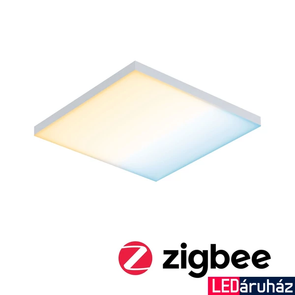 Paulmann 79825 Velora LED panel, négyzet, Tunable White, Zigbee, fehér, 2700K-6500K változtatható, 1.100 lm, IP20