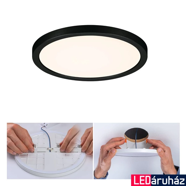 Paulmann 79961 VariFit Areo mennyezeti lámpa, fekete, 3000K melegfehér, 1.300 lm, IP44