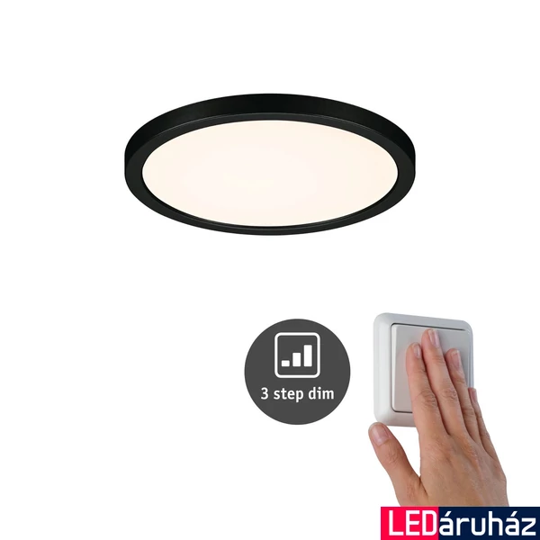 Paulmann 79964 VariFit Areo mennyezeti lámpa, fekete, 3000K melegfehér, 1.300 lm, IP44