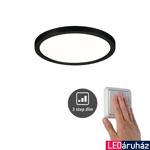 Paulmann 79965 VariFit Areo mennyezeti lámpa, fekete, 4000K természetes fehér, 1.300 lm, IP44