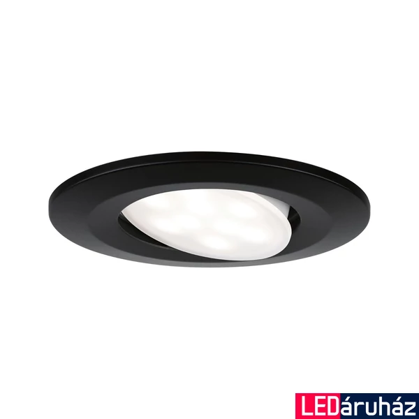 Paulmann 92461 LED Recessed Calla Swivelling fürdőszobai beépíthető lámpa, kerek, fekete, 4000K természetes fehér, 500 lm, IP65