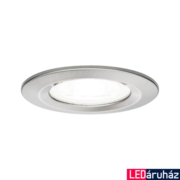 Paulmann 92981 Nova fürdőszobai beépíthető lámpa, kerek, fix, 3-step-dimming, szálcsiszolt, GU10 foglalat, 450 lm, IP44