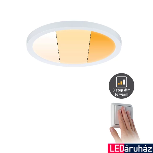 Paulmann 92989 Areo Varifit LED panel, kerek, 3-step-dim to warm, fehér, 2000K-4000K változtatható, beépített LED, 1700 lm, IP44