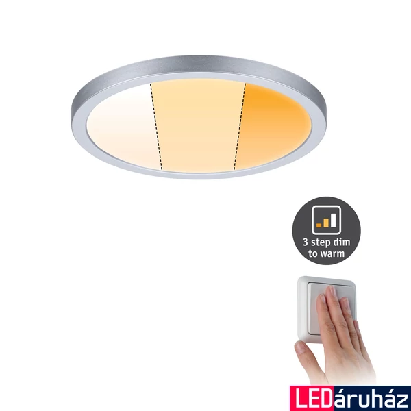 Paulmann 92991 Areo Varifit LED panel, kerek, 3-step-dim to warm, króm, 2000K-4000K változtatható, beépített LED, 1700 lm, IP44