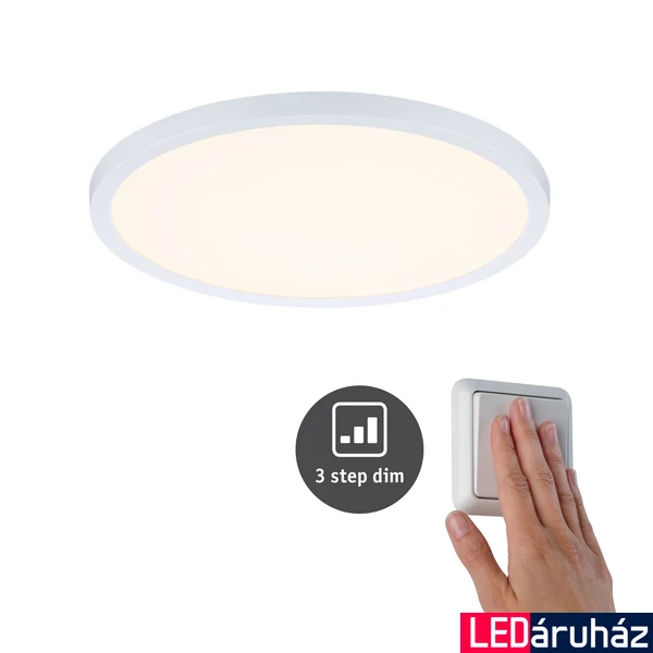 Paulmann 93050 Areo Varifit LED panel, kerek, 3-step-dimming, fehér, 3000K melegfehér, beépített LED, 2200 lm, IP44