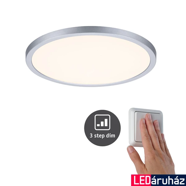 Paulmann 93052 Areo Varifit LED panel, kerek, 3-step-dimming, króm, 3000K melegfehér, beépített LED, 2200 lm, IP44