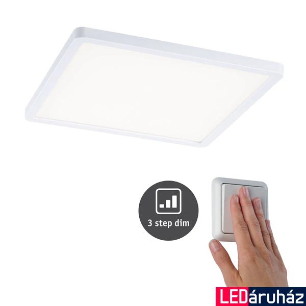 Paulmann 93060 Areo Varifit LED panel, négyzet, 3-step-dimming, fehér, 4000K természetes fehér, beépített LED, 2200 lm, IP44