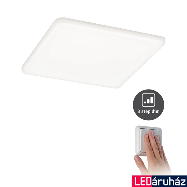 Paulmann 93065 Veluna Varifit LED panel, négyzet, 3-step-dimming, üveg, 4000K természetes fehér, beépített LED, 1950 lm, IP44