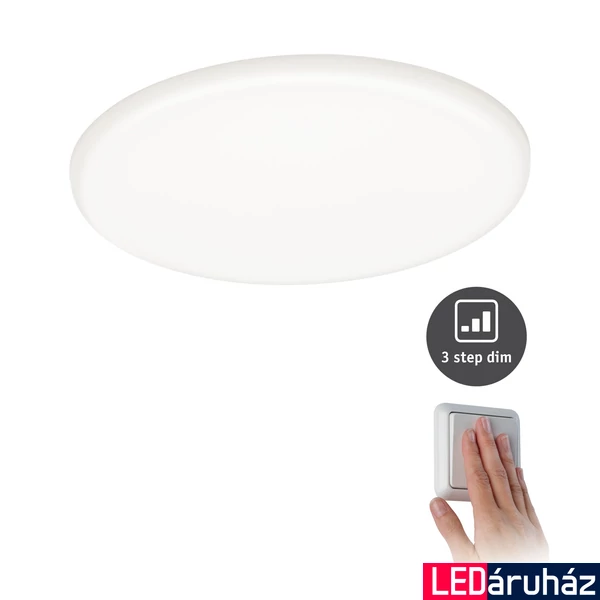 Paulmann 93067 Veluna Varifit LED panel, kerek, 3-step-dimming, üveg, 4000K természetes fehér, beépített LED, 1900 lm, IP44