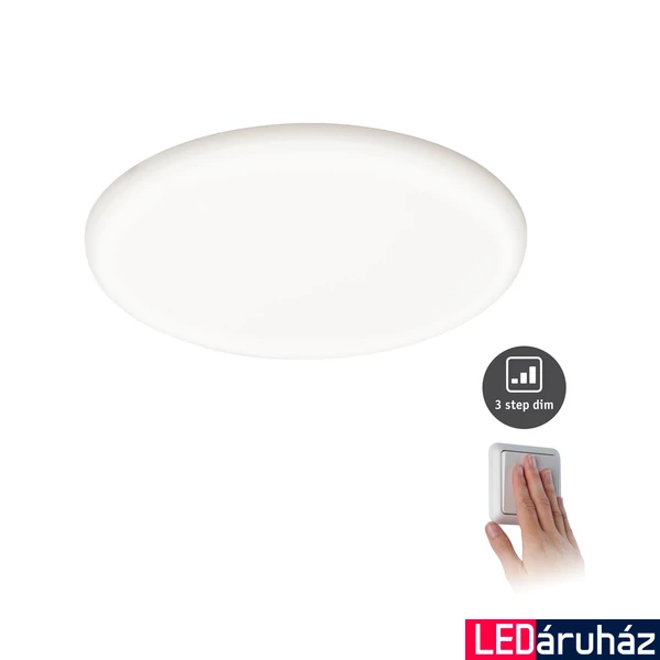 Paulmann 93068 Veluna Varifit LED panel, kerek, 3-step-dimming, üveg, 4000K természetes fehér, beépített LED, 2450 lm, IP44
