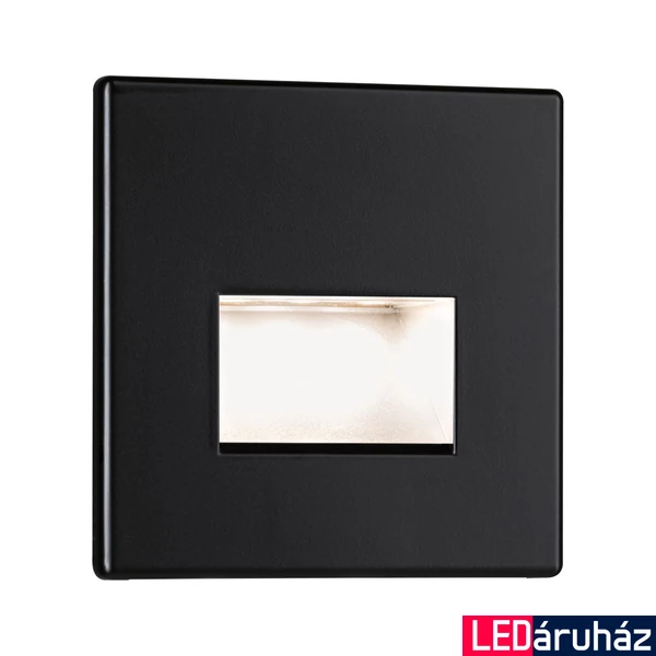 Paulmann 93094 LED Recessed Edge Quadro beépíthető lámpa, kerek, fekete, 2700K melegfehér, 50 lm