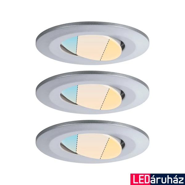 Paulmann 93095 LED Recessed Calla fürdőszobai beépíthető lámpa, kerek, króm, 3000K-6500K változtatható, 400 lm, IP65