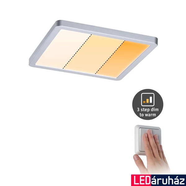 Paulmann 93100 LED Recessed panel Areo VariFit LED panel, króm, 2000K-4000K változtatható, 1.200 lm, IP44